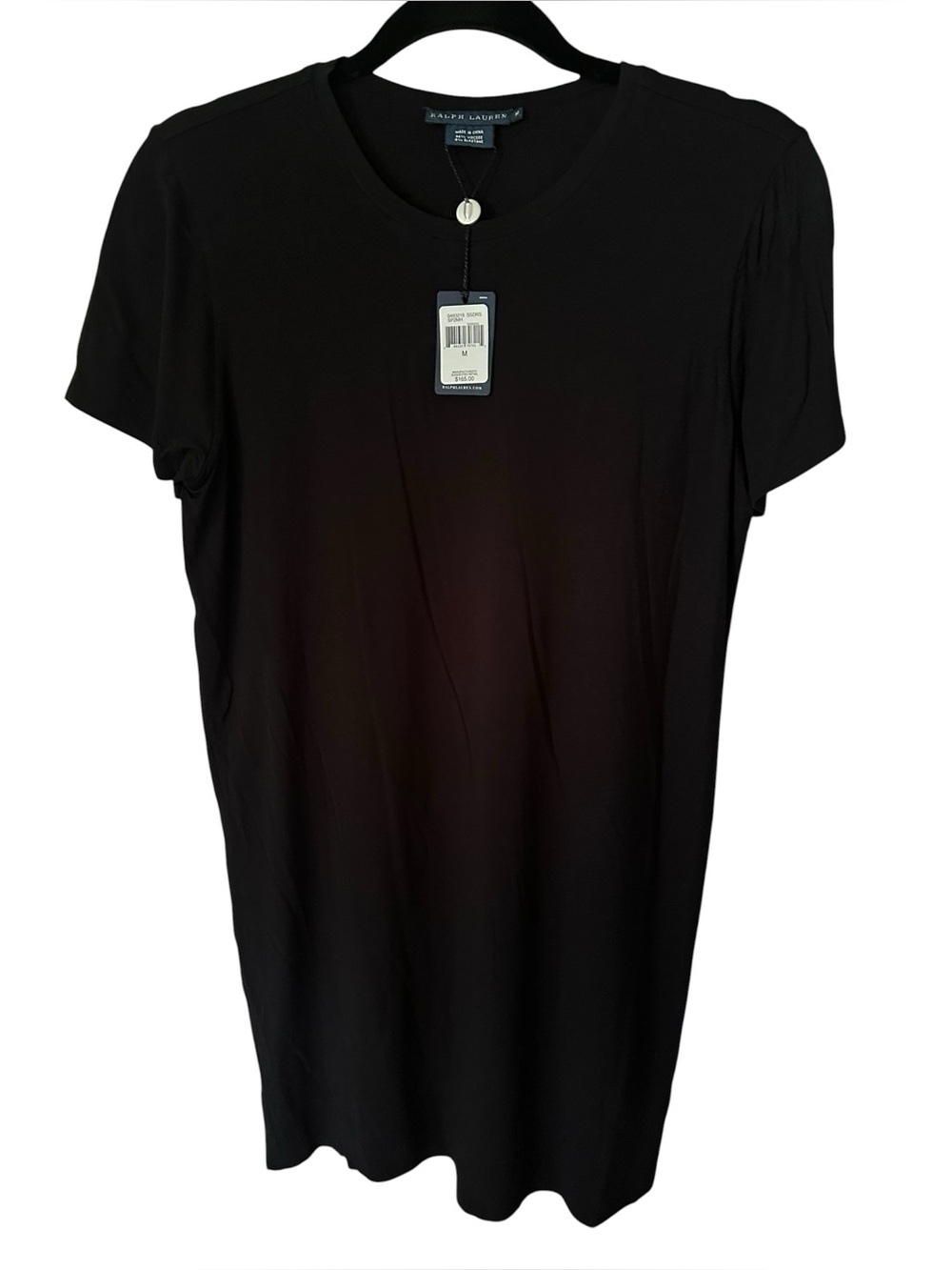 NWT Ralph Lauren Women’s Black T-Shirt Dress Size Medium
